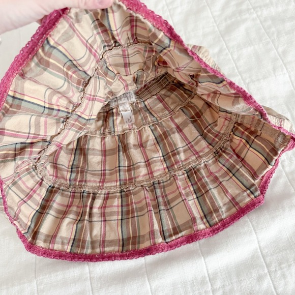 Oshkosh B'Gosh Plaid Skirt Size‎ 3T Pink Brown Fall Winter Vintage Girls - Picture 3 of 7